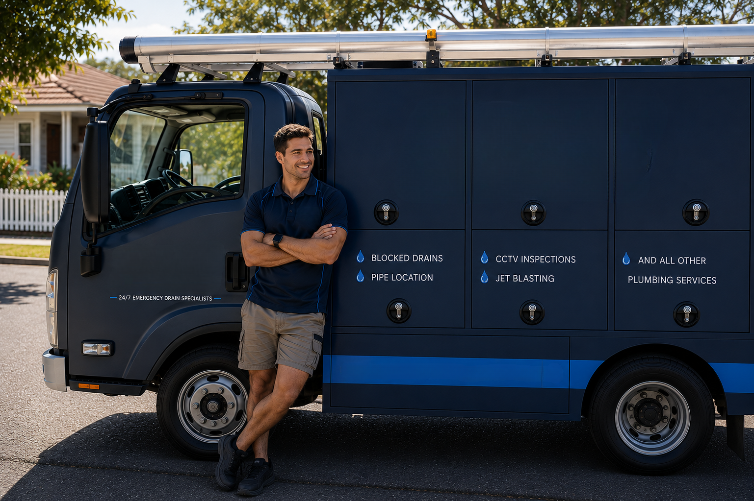 Plumber with Sutherland Blocked Drains van